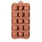 Kitcheniva Silicone Assorted Chocolate Mold with 15 Unique Shapes, (4.1 x 8.5 Inch)